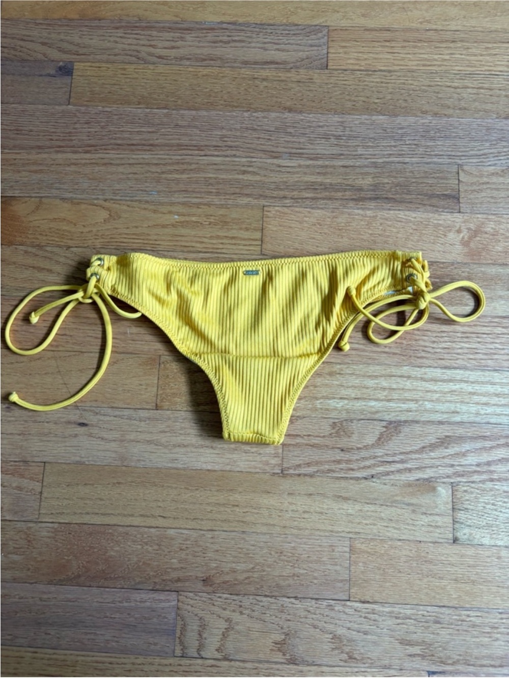 Victoria's Secret Yellow Ribbed String Bikini - Picture 9 of 10